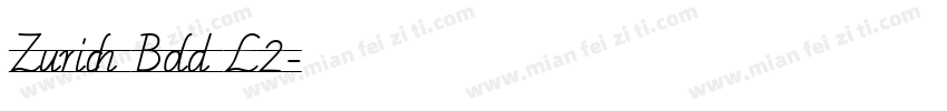 Zurich Bold L2字体转换